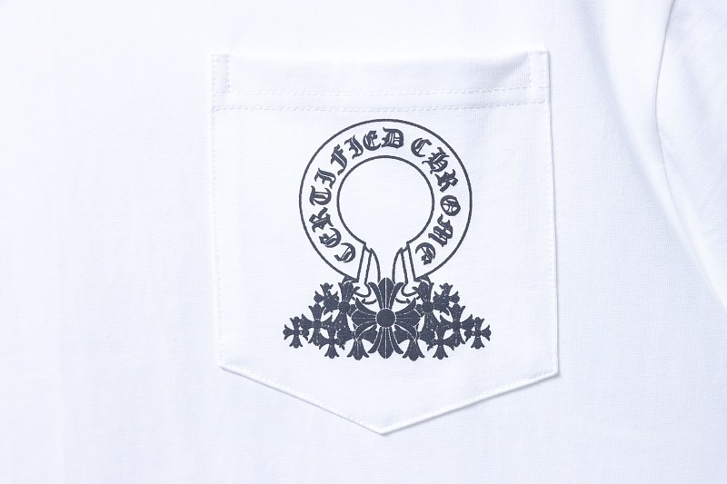 Chrome Hearts Horseshoe Cross Print CH Short Sleeve T-Shirt Style 1