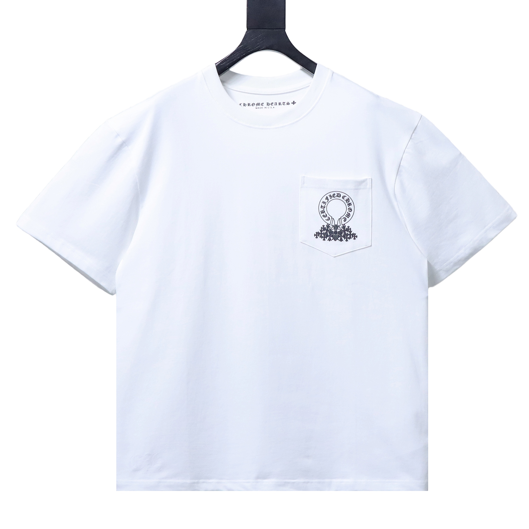 Chrome Hearts Horseshoe Cross Print CH Short Sleeve T-Shirt Style 1