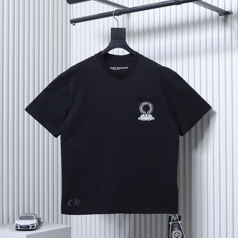 Chrome Hearts Horseshoe Cross Print CH Short Sleeve T-Shirt Style 2
