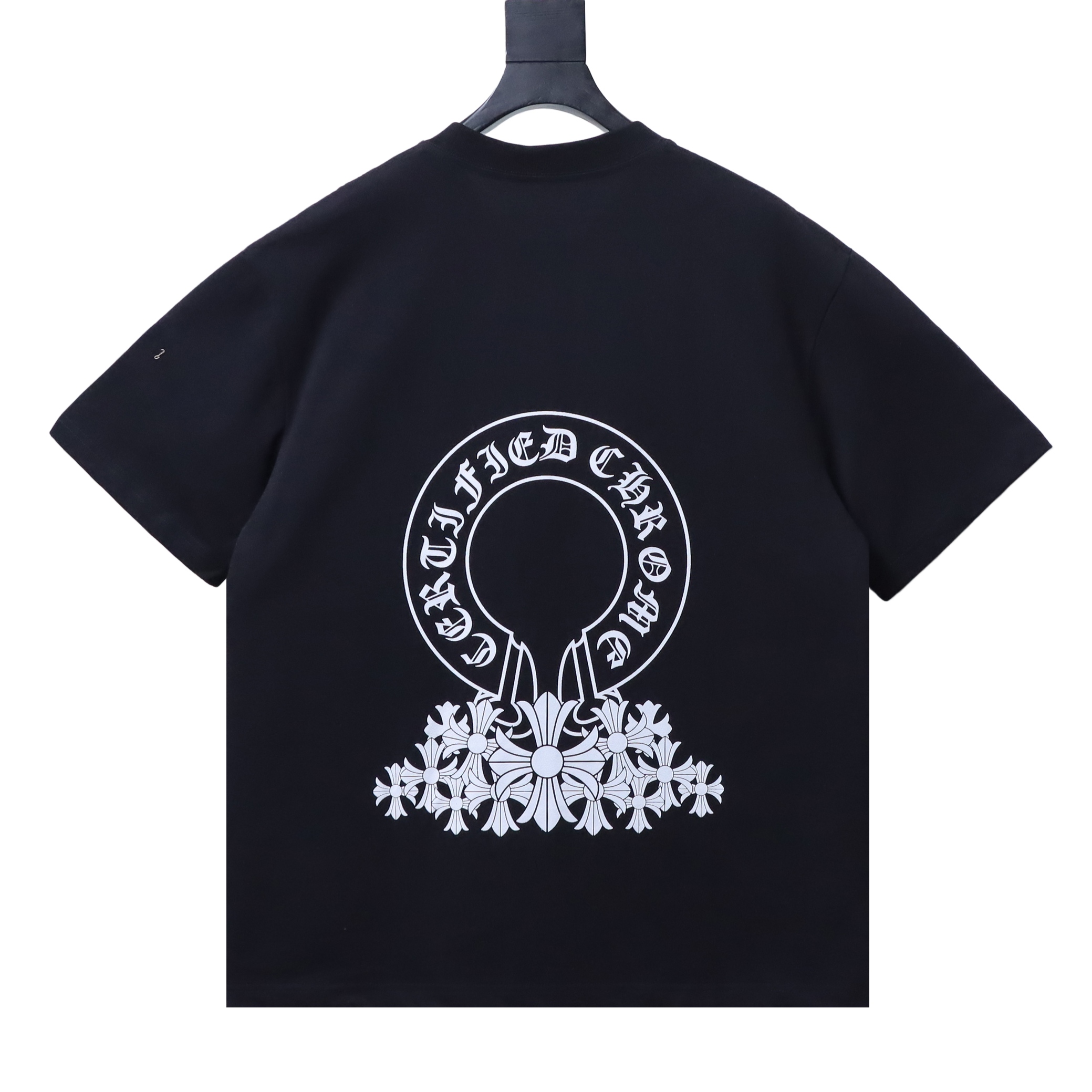 Chrome Hearts Horseshoe Cross Print CH Short Sleeve T-Shirt Style 2