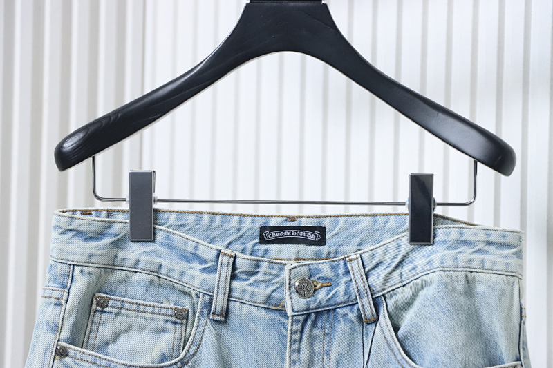 Chrome Hearts Macaron Color Colorful Cross Cross Denim Pants