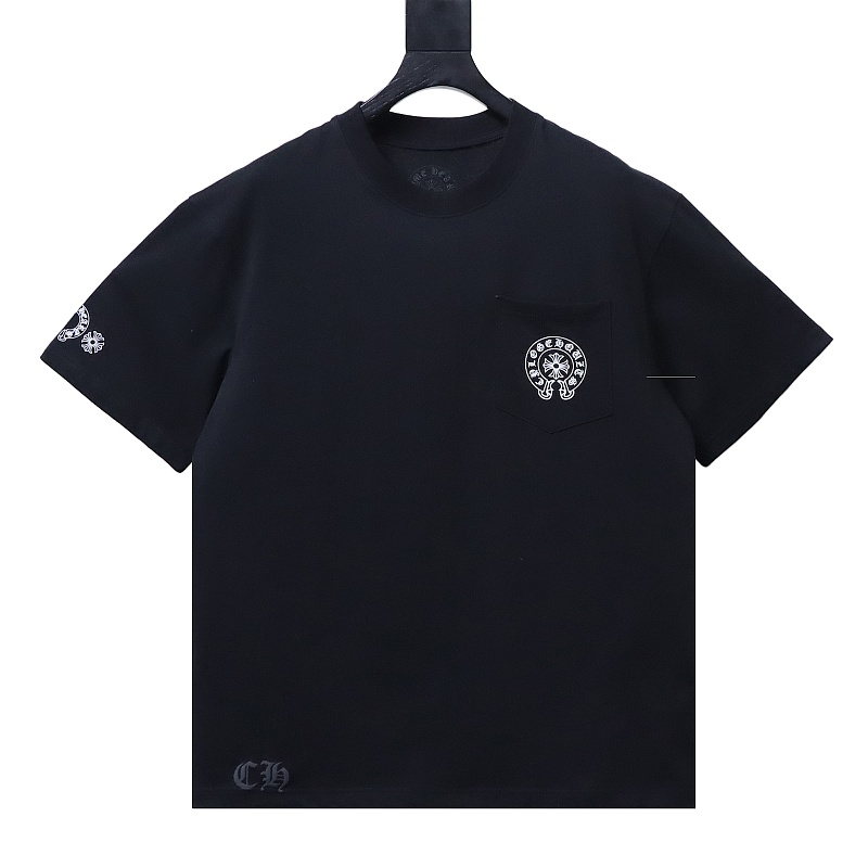 Chrome Hearts Multicolor Cross Cross Print CH Short Sleeve T-Shirt Style 1