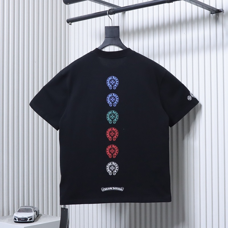 Chrome Hearts Multicolor Cross Cross Print CH Short Sleeve T-Shirt Style 1