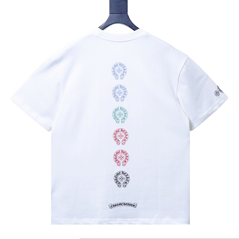 Chrome Hearts Multicolor Cross Cross Print CH Short Sleeve T-Shirt Style 2