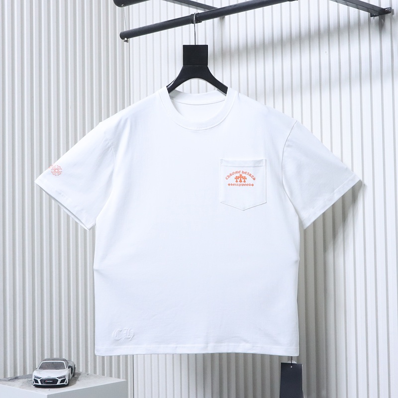 Chrome Hearts Orange Cross Cross Print CH Short Sleeve T-Shirt Style 2