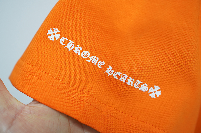 Chrome Hearts Orange Graphic 2217 Short Sleeve T-Shirt