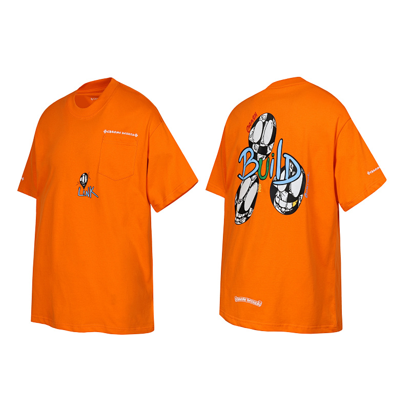 Chrome Hearts Orange Graphic 2217 Short Sleeve T-Shirt
