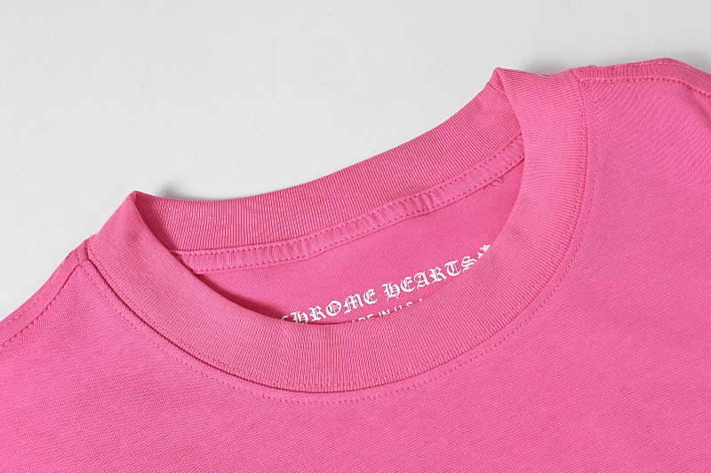 Chrome Hearts Pink Graphic 2213 Short Sleeve T-Shirt