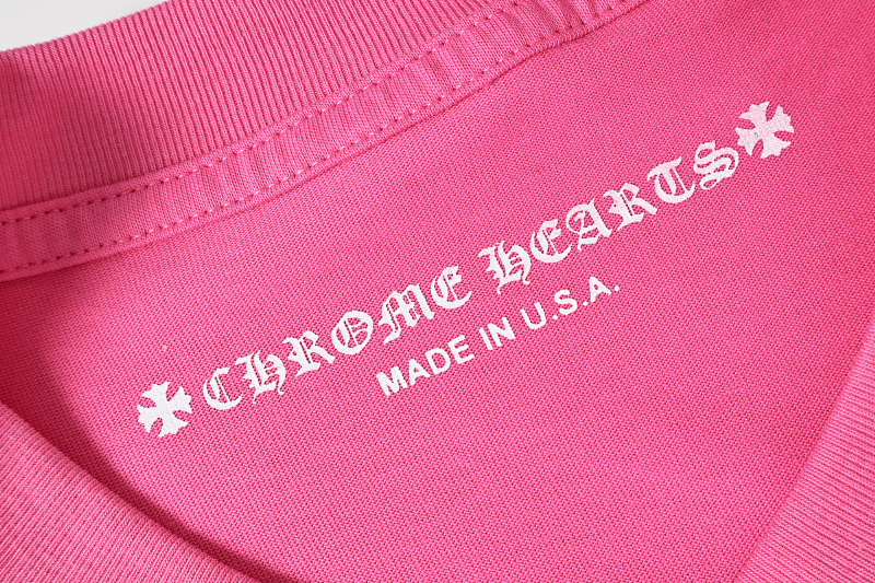 Chrome Hearts Pink Graphic 2213 Short Sleeve T-Shirt