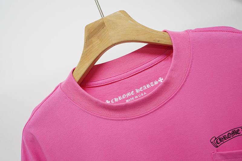 Chrome Hearts Pink Graphic 2213 Short Sleeve T-Shirt