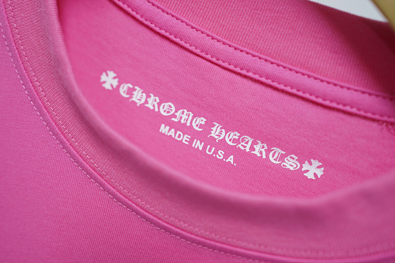 Chrome Hearts Pink Graphic 2213 Short Sleeve T-Shirt