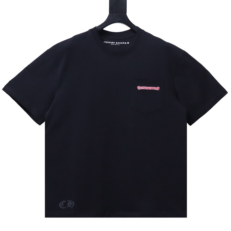 Chrome Hearts Pink Letter Graffiti Print CH Short Sleeve T-Shirt Style 1