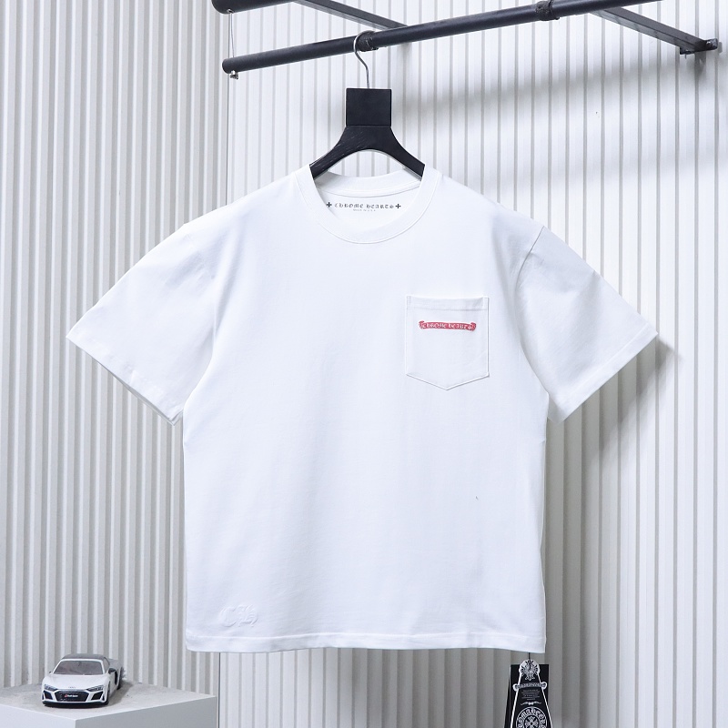 Chrome Hearts Pink Letter Graffiti Print CH Short Sleeve T-Shirt Style 2