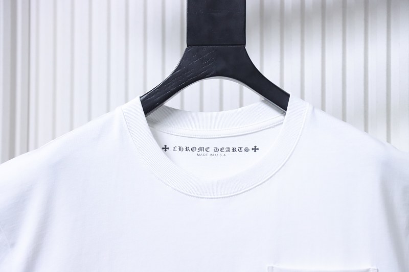 Chrome Hearts Pink Letter Graffiti Print CH Short Sleeve T-Shirt Style 2