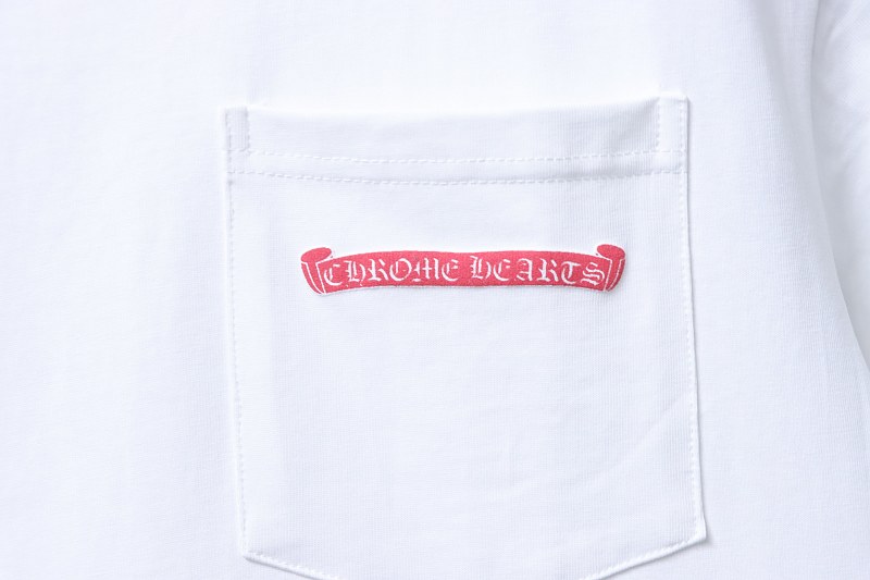 Chrome Hearts Pink Letter Graffiti Print CH Short Sleeve T-Shirt Style 2