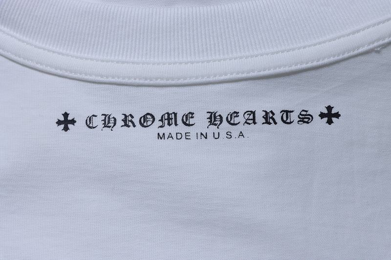 Chrome Hearts Pink Letter Graffiti Print CH Short Sleeve T-Shirt Style 2