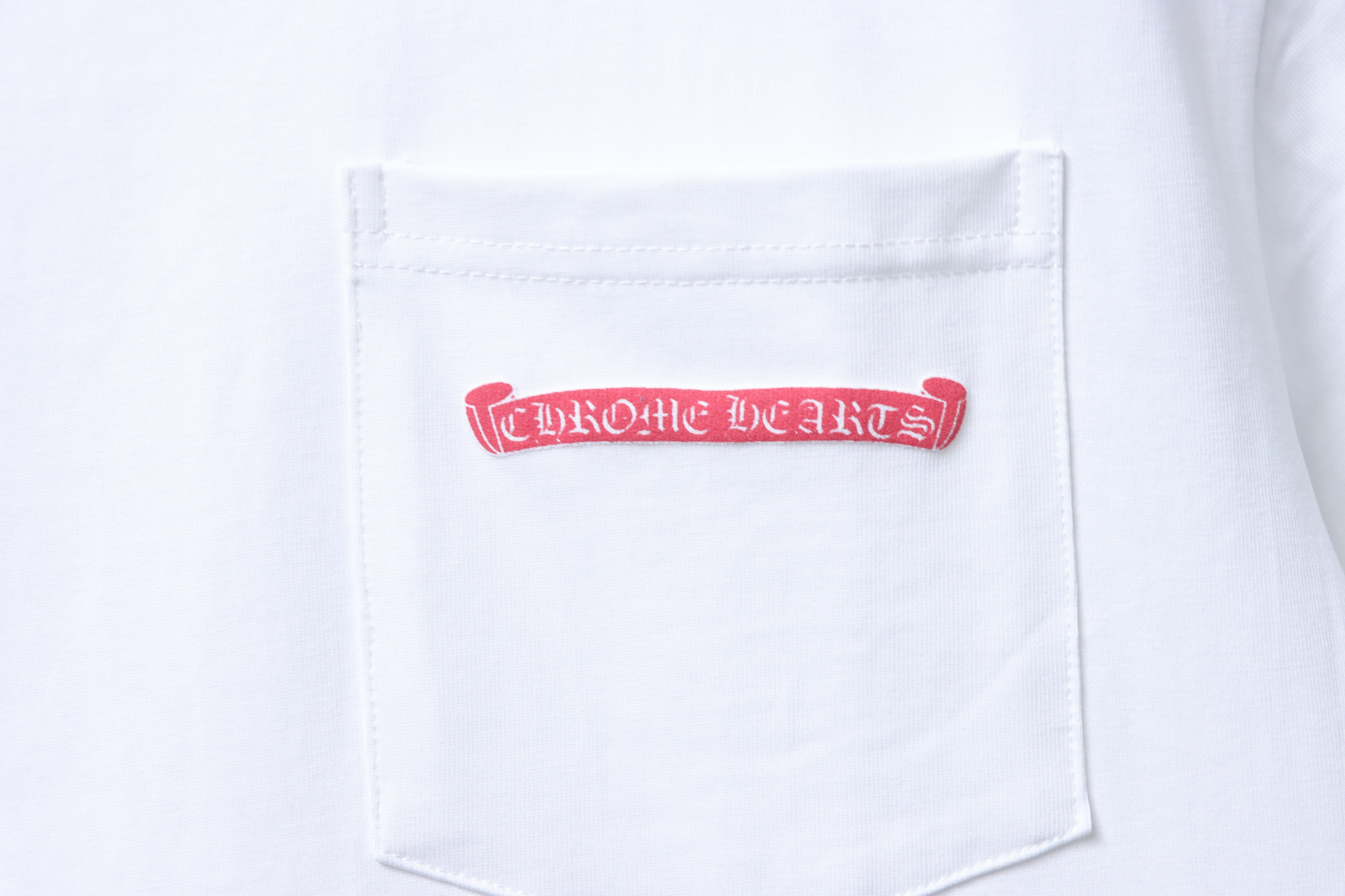 Chrome Hearts Pink Letter Graffiti Print CH Short Sleeve T-Shirt Style 2