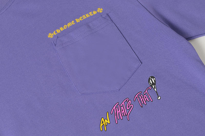 Chrome Hearts Purple Graphic 2219 Short Sleeve T-Shirt