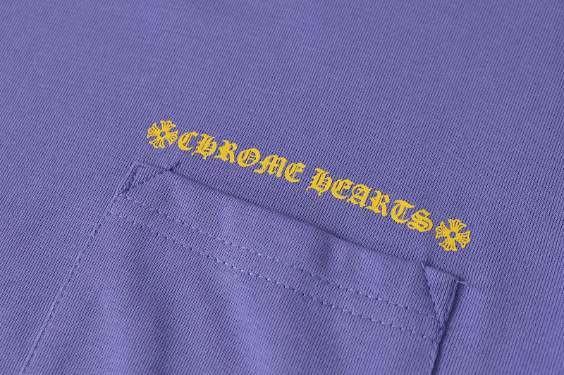 Chrome Hearts Purple Graphic 2219 Short Sleeve T-Shirt