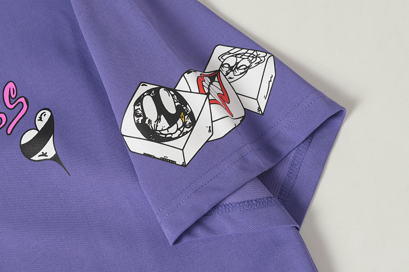 Chrome Hearts Purple Graphic 2219 Short Sleeve T-Shirt