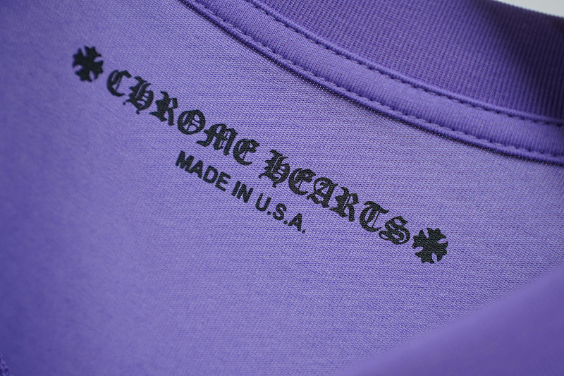 Chrome Hearts Purple Graphic 2219 Short Sleeve T-Shirt