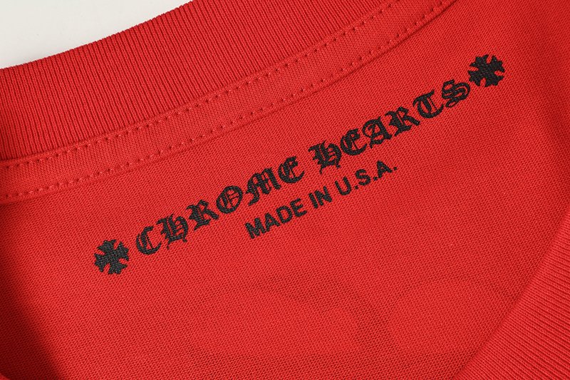 Chrome Hearts Red Graphic 2218 Short Sleeve T-Shirt