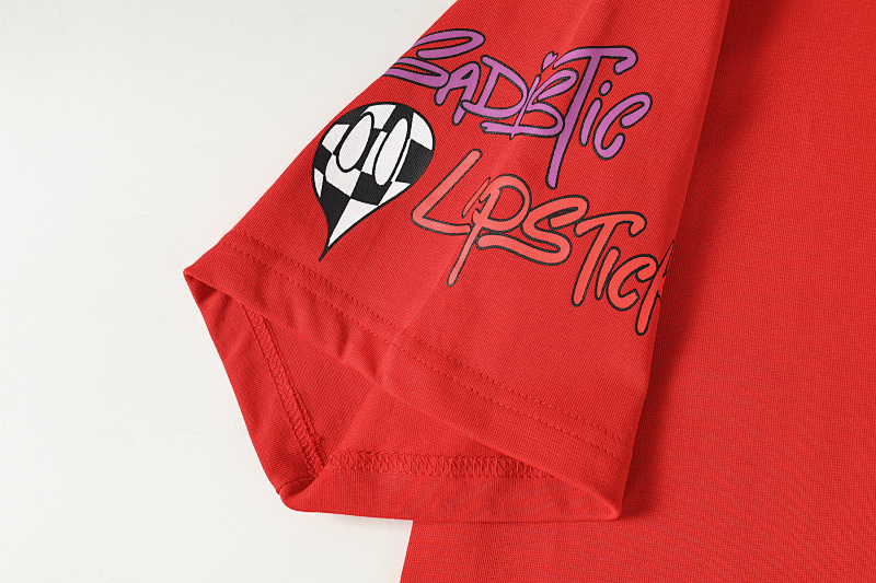 Chrome Hearts Red Graphic 2218 Short Sleeve T-Shirt
