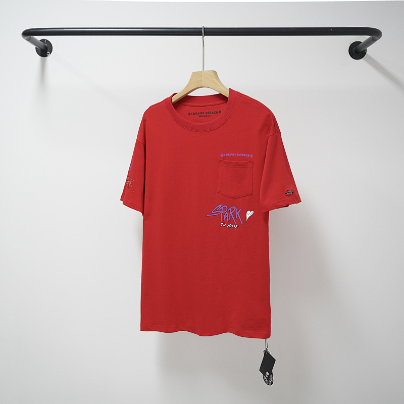 Chrome Hearts Red Graphic 2218 Short Sleeve T-Shirt