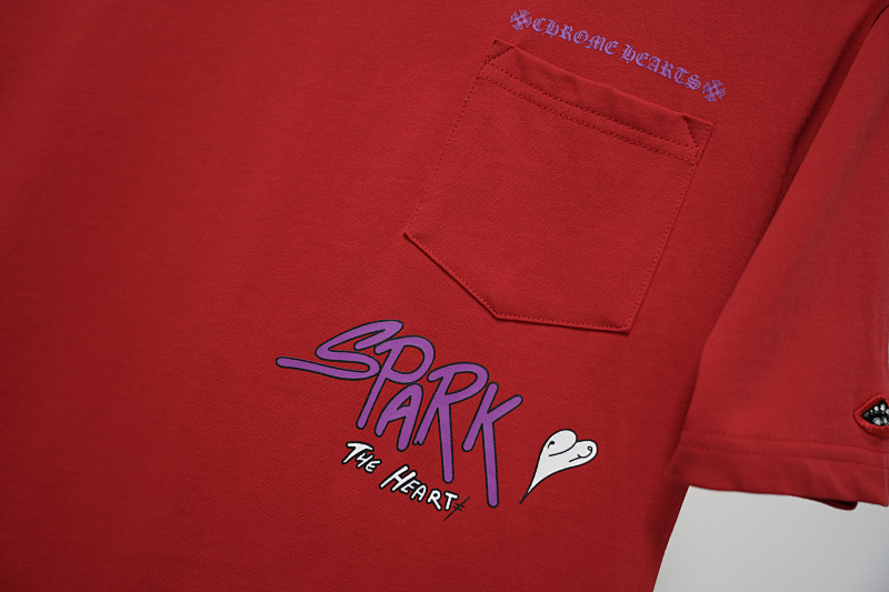 Chrome Hearts Red Graphic 2218 Short Sleeve T-Shirt