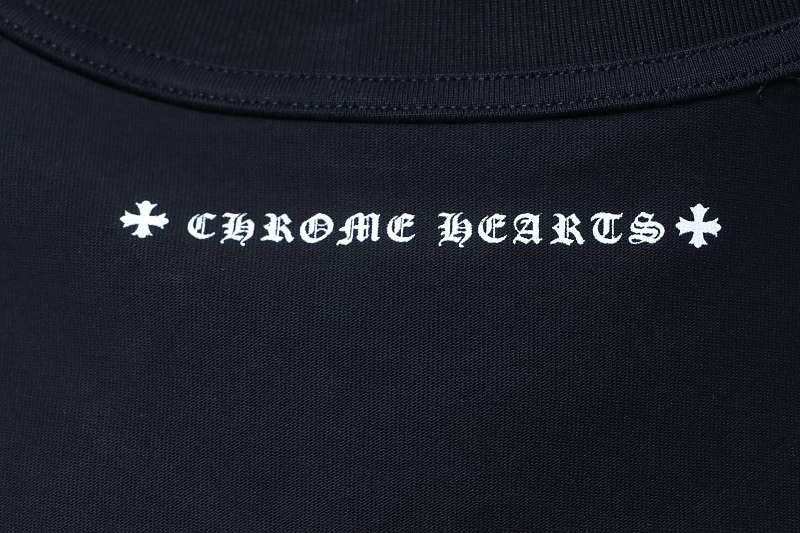 Chrome Hearts Sanskrit 3D Sanskrit Back Print CH Short Sleeve T-Shirt Style 2