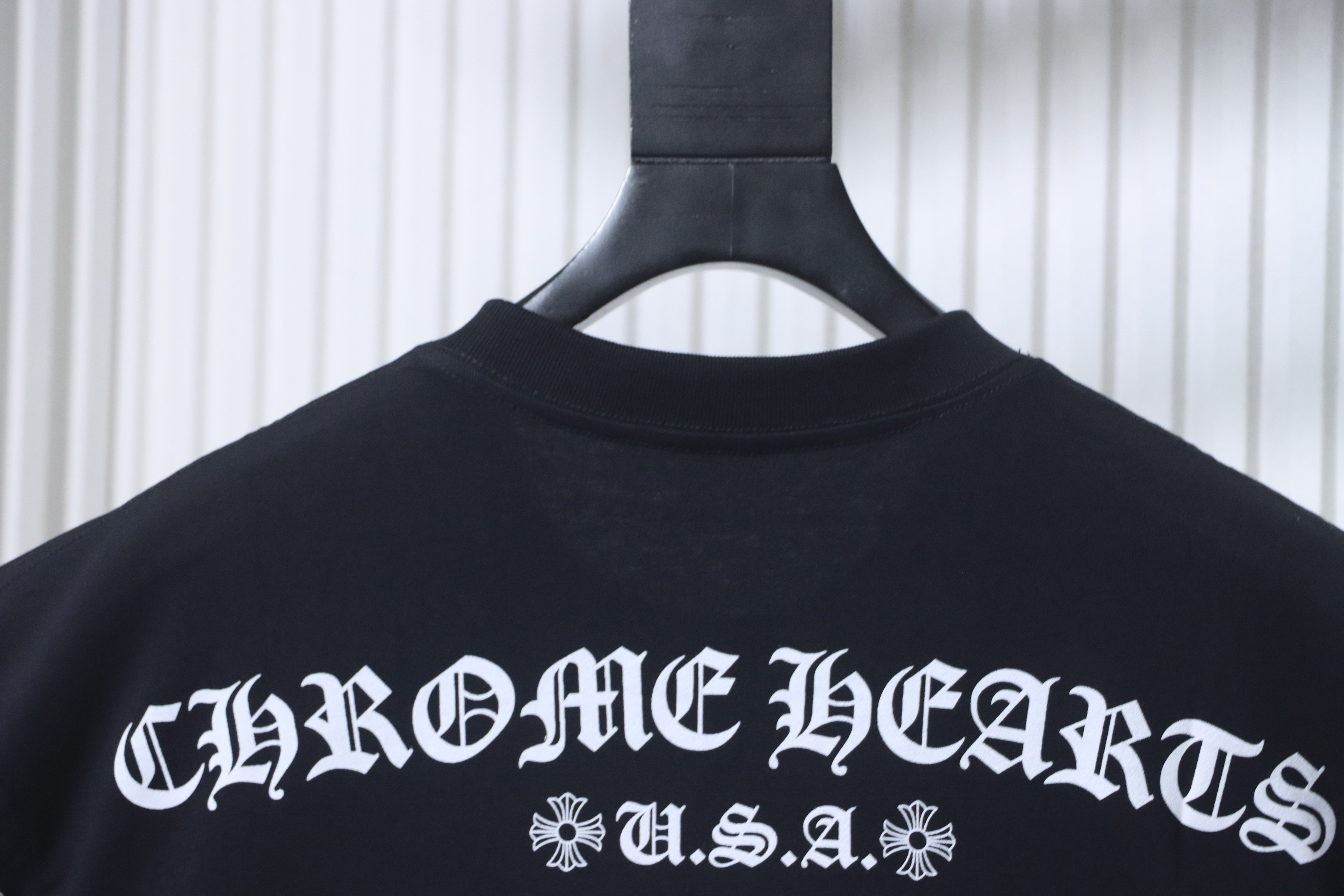 Chrome Hearts Sanskrit 3D Sanskrit Back Print CH Short Sleeve T-Shirt Style 2
