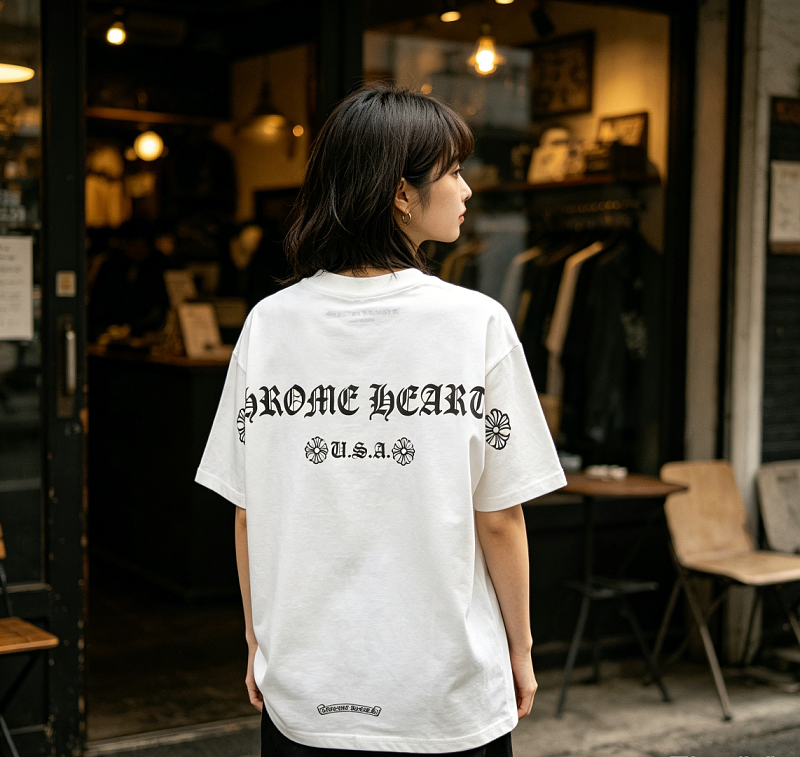 Chrome Hearts Sanskrit Back Short Sleeve T-Shirt Style 1