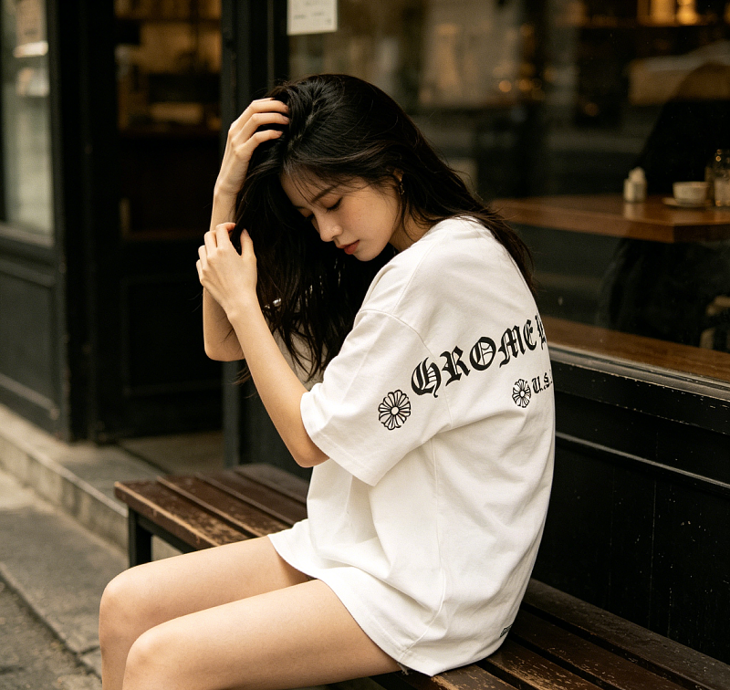 Chrome Hearts Sanskrit Back Short Sleeve T-Shirt Style 1