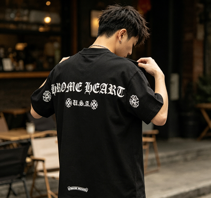 Chrome Hearts Sanskrit Back Short Sleeve T-Shirt Style 2