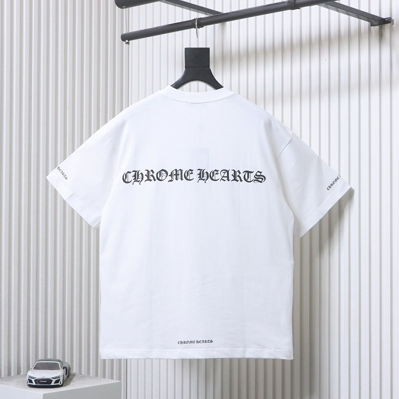 Chrome Hearts Sanskrit Letter Sanskrit Print Short Sleeve T-Shirt Style 1
