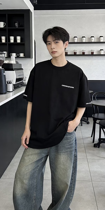 Chrome Hearts Sanskrit Letter Sanskrit Print Short Sleeve T-Shirt Style 2