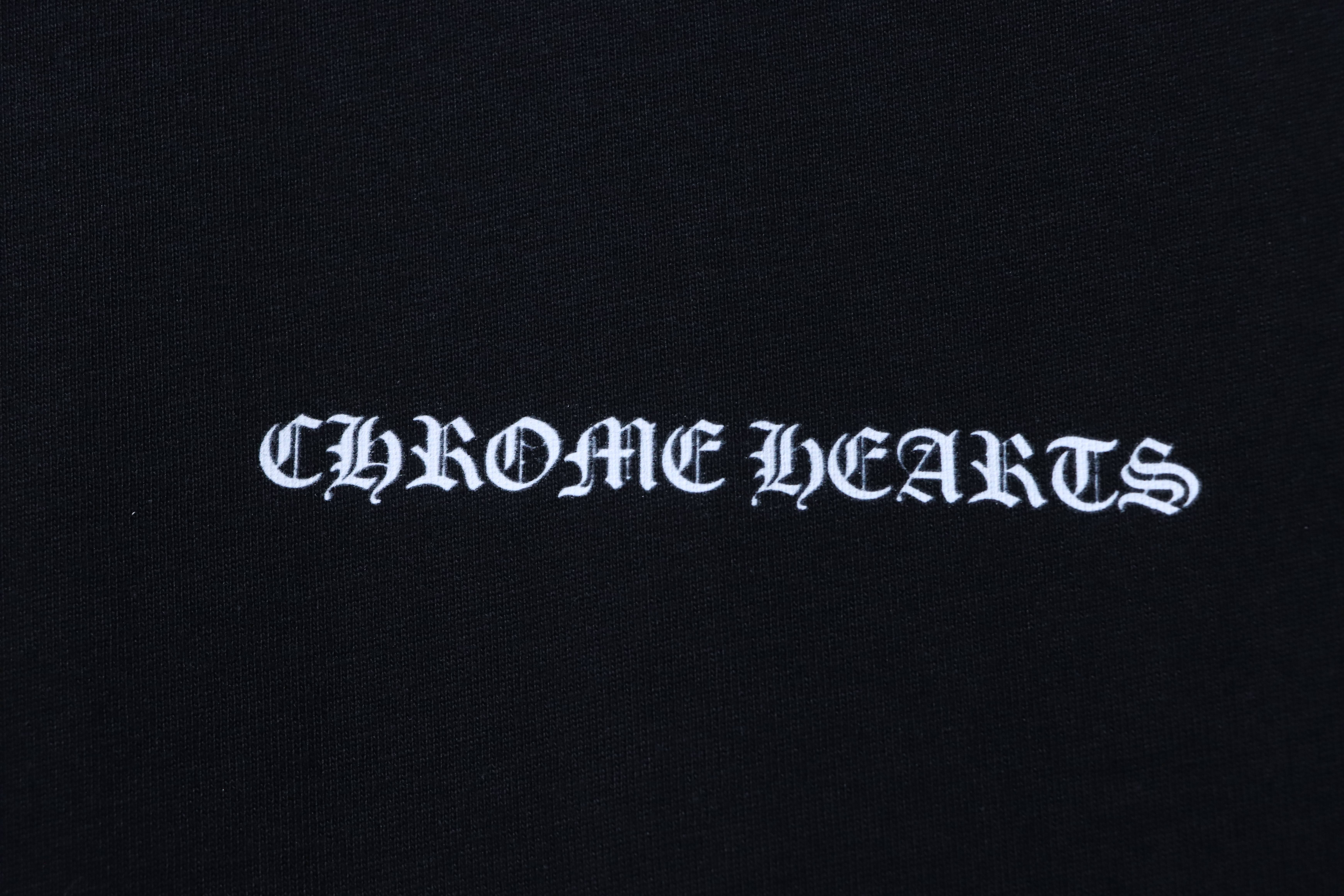 Chrome Hearts Sanskrit Letter Sanskrit Print Short Sleeve T-Shirt Style 2