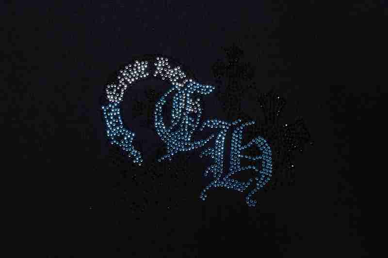 Chrome Hearts Sanskrit Rhinestone Short Sleeve T-Shirt Style 2