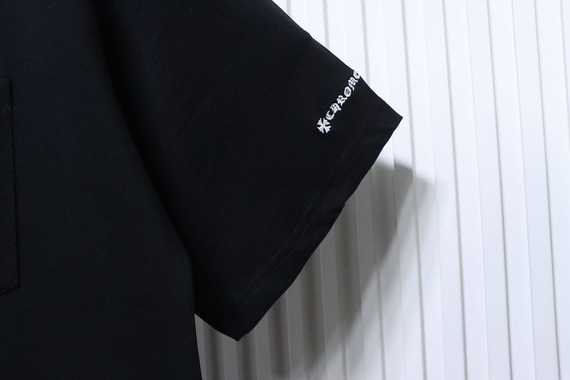 Chrome Hearts Scroll Embroidered Short Sleeve T-Shirt Style 1