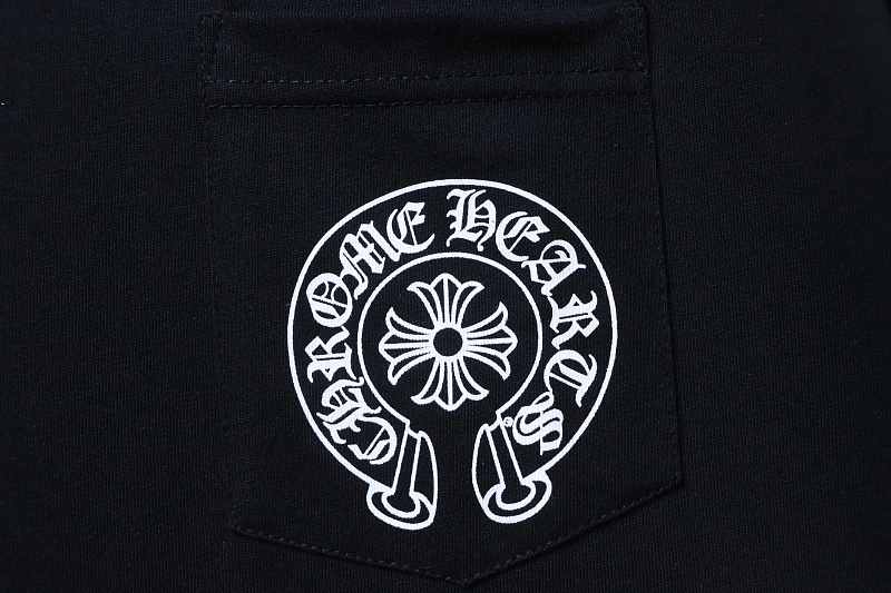 Chrome Hearts Scroll Embroidered Short Sleeve T-Shirt Style 1