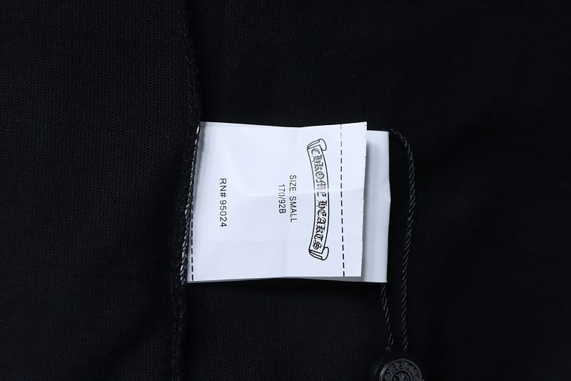 Chrome Hearts Scroll Embroidered Short Sleeve T-Shirt Style 1