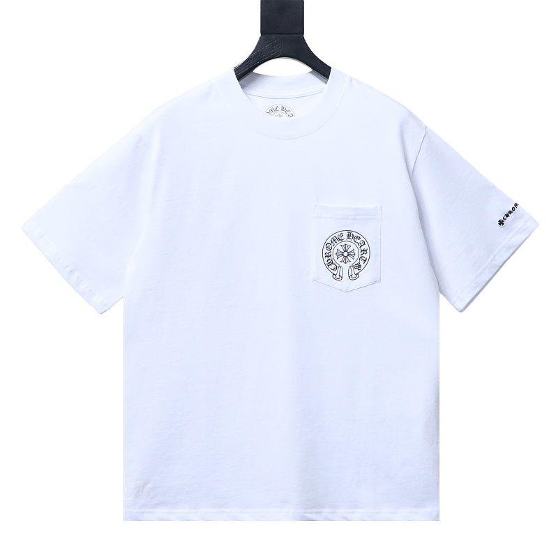 Chrome Hearts Scroll Embroidered Short Sleeve T-Shirt Style 2