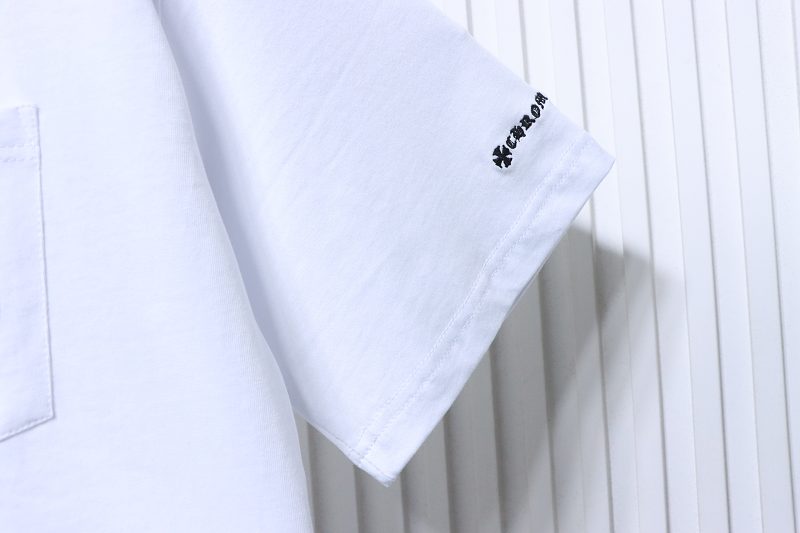 Chrome Hearts Scroll Embroidered Short Sleeve T-Shirt Style 2