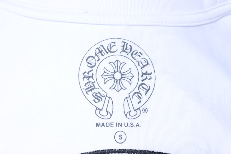 Chrome Hearts Scroll Embroidered Short Sleeve T-Shirt Style 2