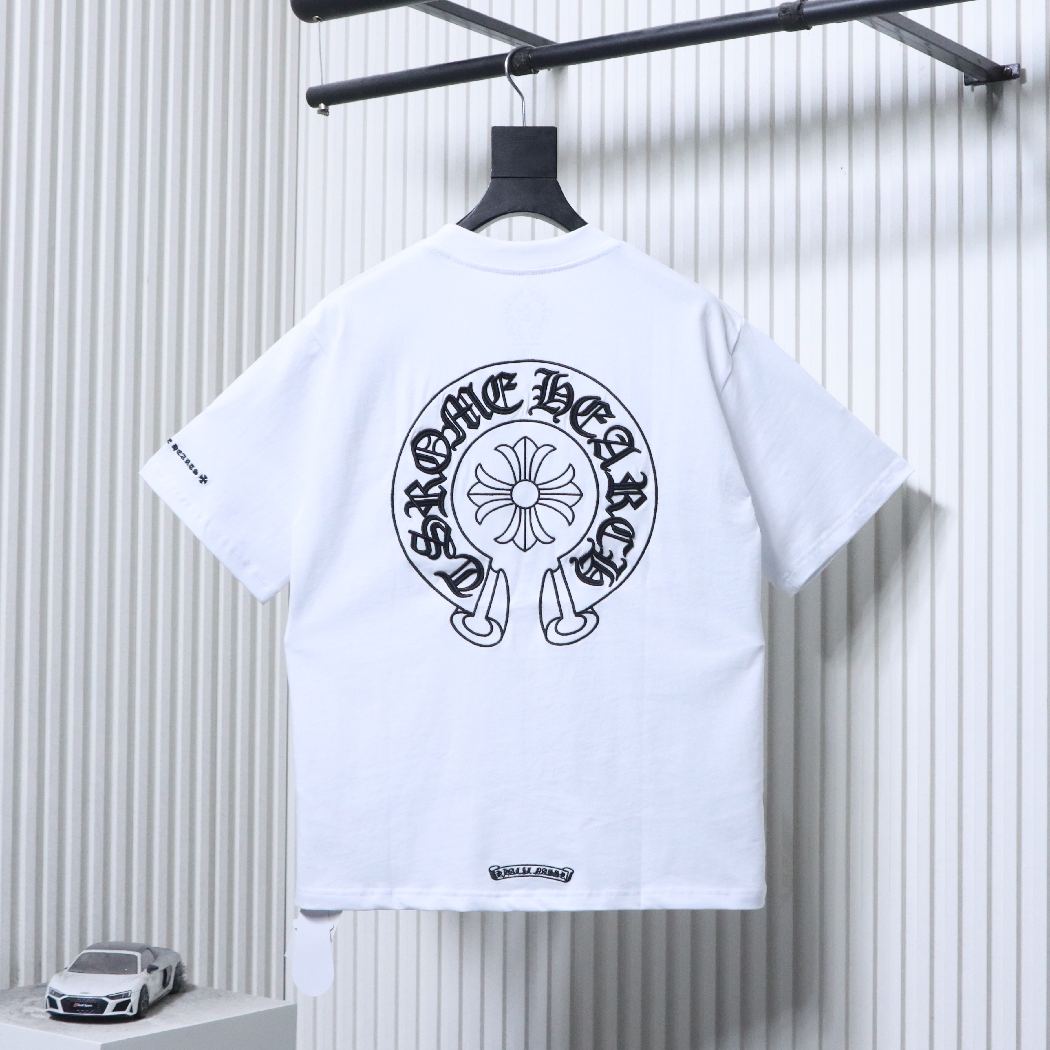Chrome Hearts Scroll Embroidered Short Sleeve T-Shirt Style 2