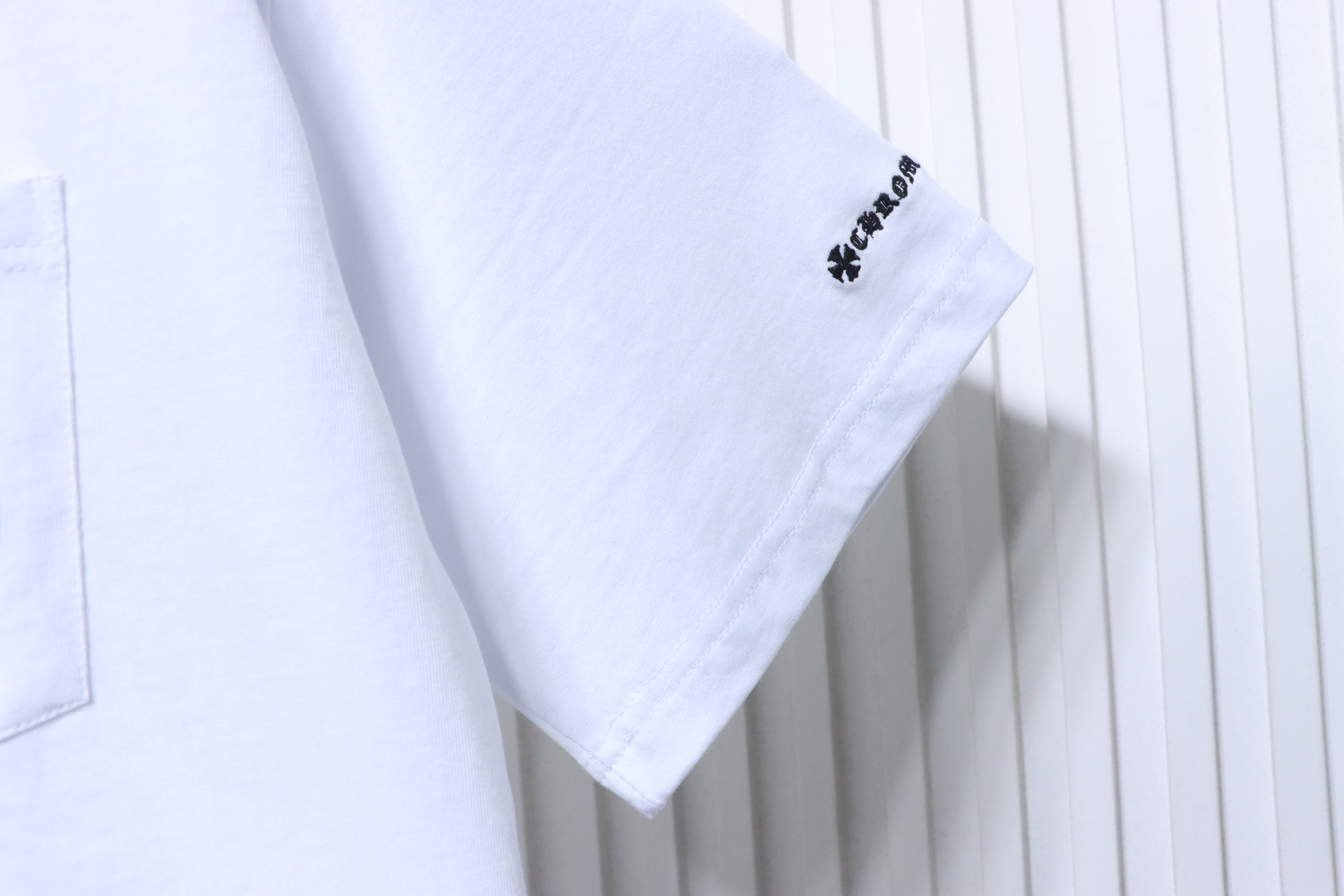 Chrome Hearts Scroll Embroidered Short Sleeve T-Shirt Style 2