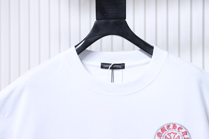 Chrome Hearts Scroll Sanskrit Heavy Craft Embroidered Short Sleeve T-Shirt Style 1