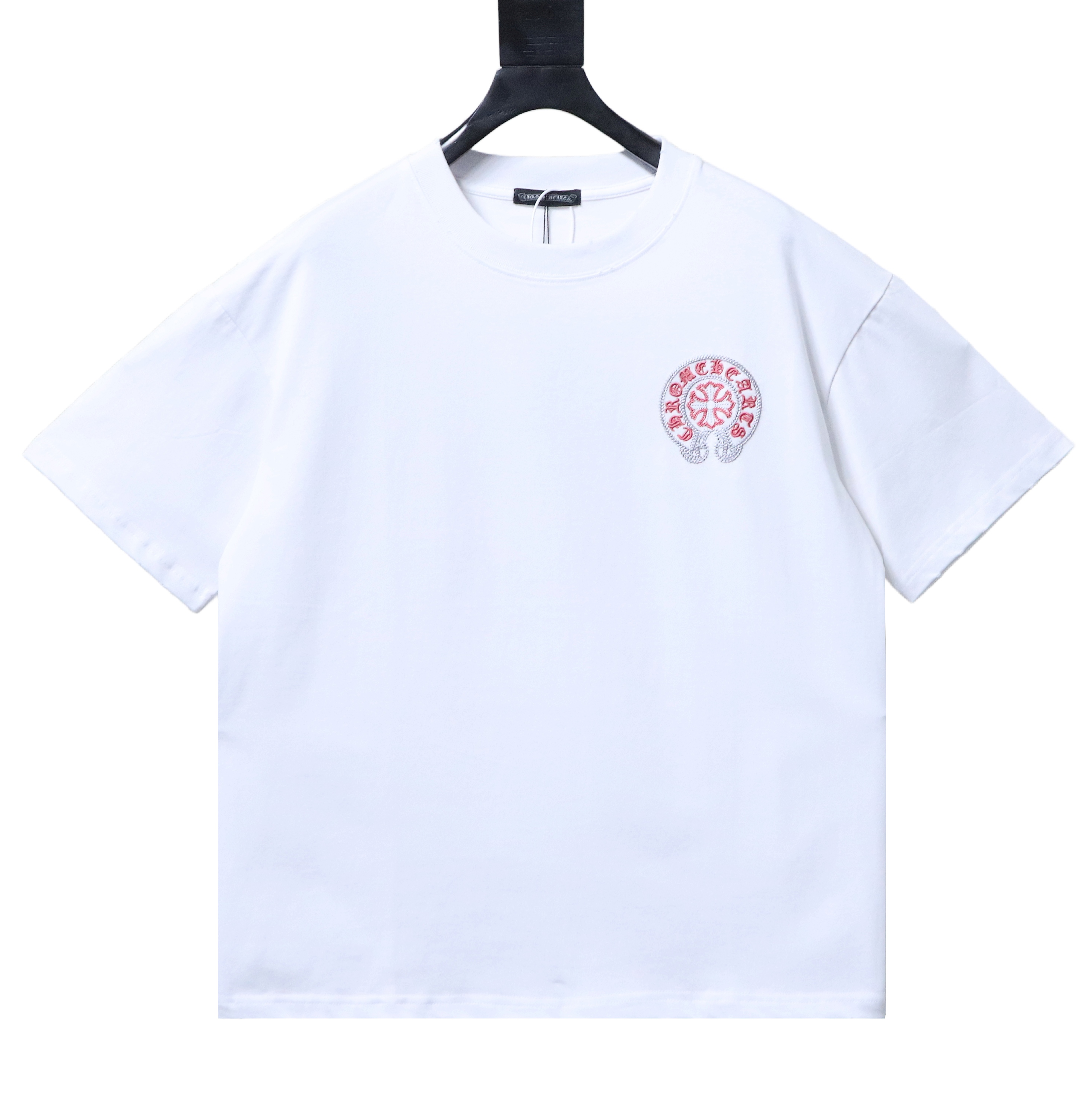 Chrome Hearts Scroll Sanskrit Heavy Craft Embroidered Short Sleeve T-Shirt Style 1