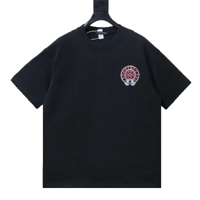 Chrome Hearts Scroll Sanskrit Heavy Craft Embroidered Short Sleeve T-Shirt Style 2 01