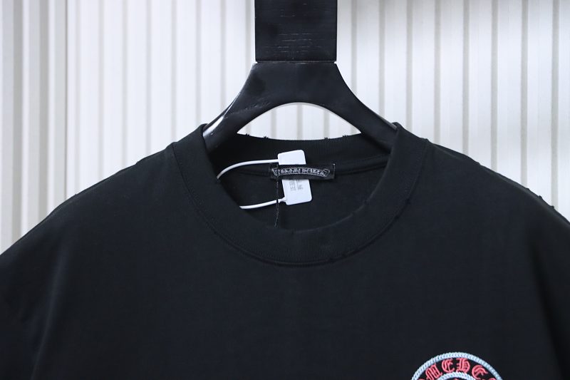 Chrome Hearts Scroll Sanskrit Heavy Craft Embroidered Short Sleeve T-Shirt Style 2